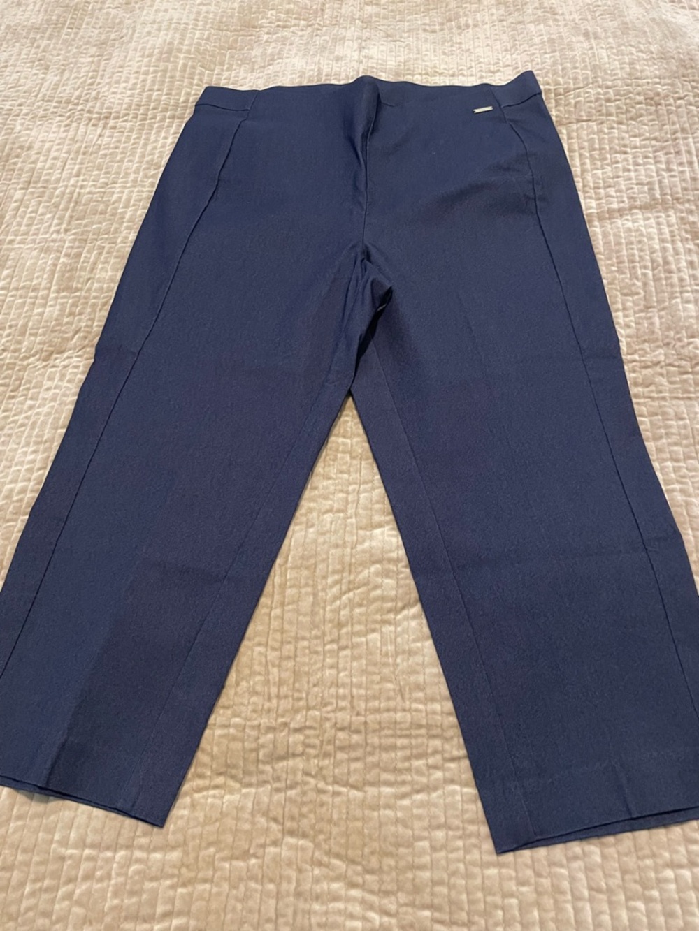 Anne Klein Navy Cropped Dress Pants